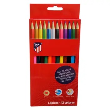 

Colored pencils box Atletico Madrid