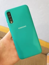 Funda trasera de silicona líquida para Samsung Galaxy A50, A70, A30S, A70, A70S