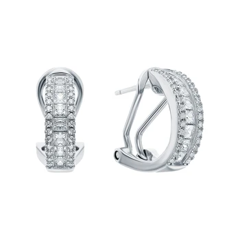 

Silver earrings with cubic zirconia sunlight sample 925