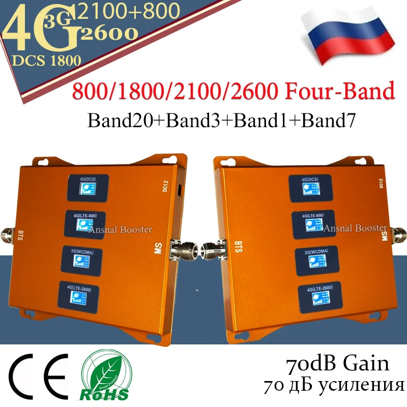 New!! LTE B20 800 1800 2100 2600 Four-Band 4G