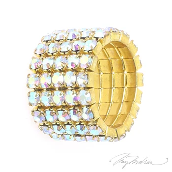 

Crystals ring gold STRASSARO Collection CROWN