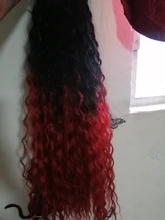 La naturaleza pelo Afro Pelo Rizado mechones extensiones con cierre Ombre oro 30 pulgadas suave súper largo pelo sintético del pelo de la onda