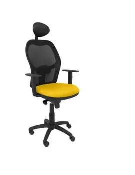 

CHAIR WITH BACKREST MESH BLACK FABRIC BALI YELLOW WITH HEADBOARD