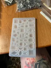 DIY espejo joyería cristal molde de resina epoxy amor geometría Luna variedad piedra preciosa colgante molde