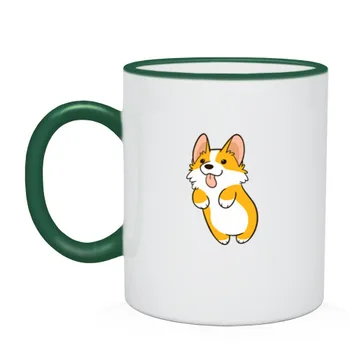 

Mug two-color corgi Lapok