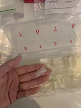 French Manicure Nail-Tips Acrylic Transparent Colored Full-Cover 500pcs/Box