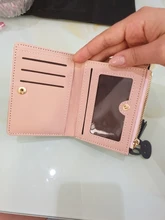 Billetera corta con cremallera para mujer, monedero con paneles a la moda, tarjetero de cuero