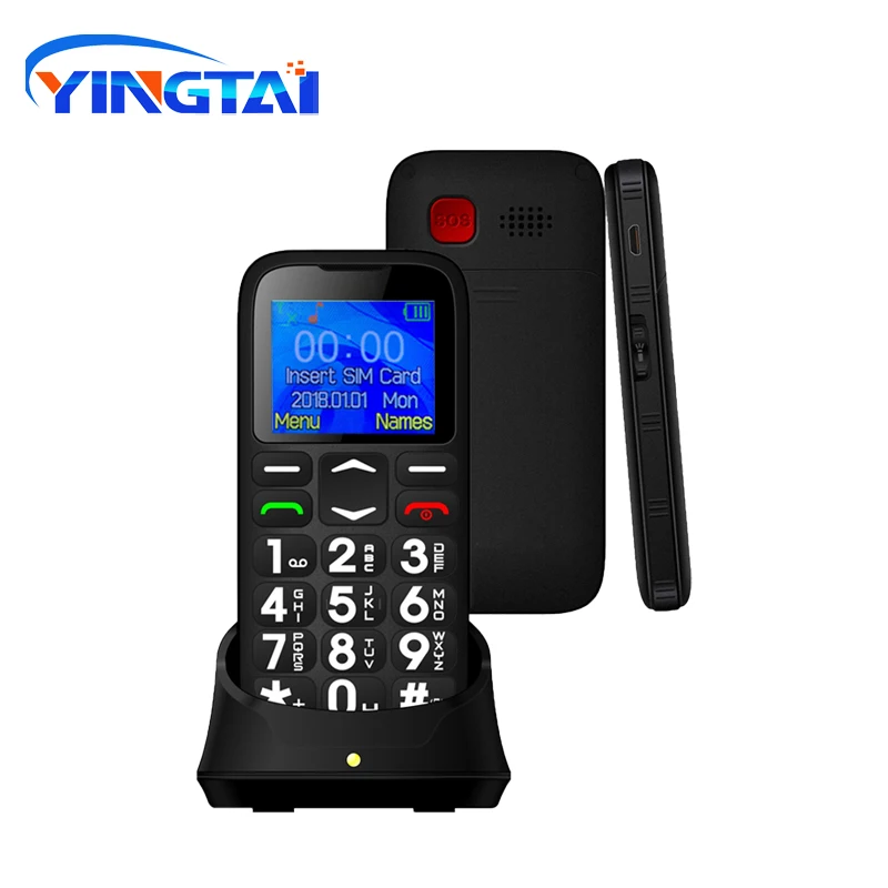 YINGTAI T19 одна SIM кнопочный телефон долгий режим ожидания фонарь GSM для пожилых ключей SOS мобильный телефон MTK без камеры сотовый телефон колыбель