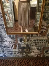 Falda plisada de terciopelo para mujer falda larga clásico informal de cintura alta color gris y coreano para fiesta y escuela 2020