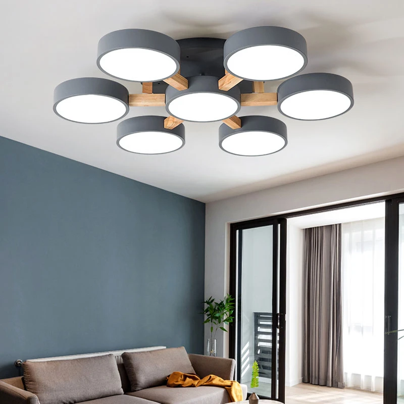 dining room chandeliers Modern Led Chandelier For Bedroom Living Room Dining Kitchen White Creative Ring Ceiling Hanging Lamp Wooden Lighting Fixtures chandelier floor lamp