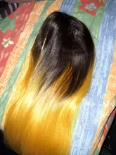 FASHION IDOL-mechones de pelo liso Yaki, 18-22 pulgadas, 6 pulgadas, frontal de encaje con cierre, tejido, ombré, marrón, dorado, extensión de cabello