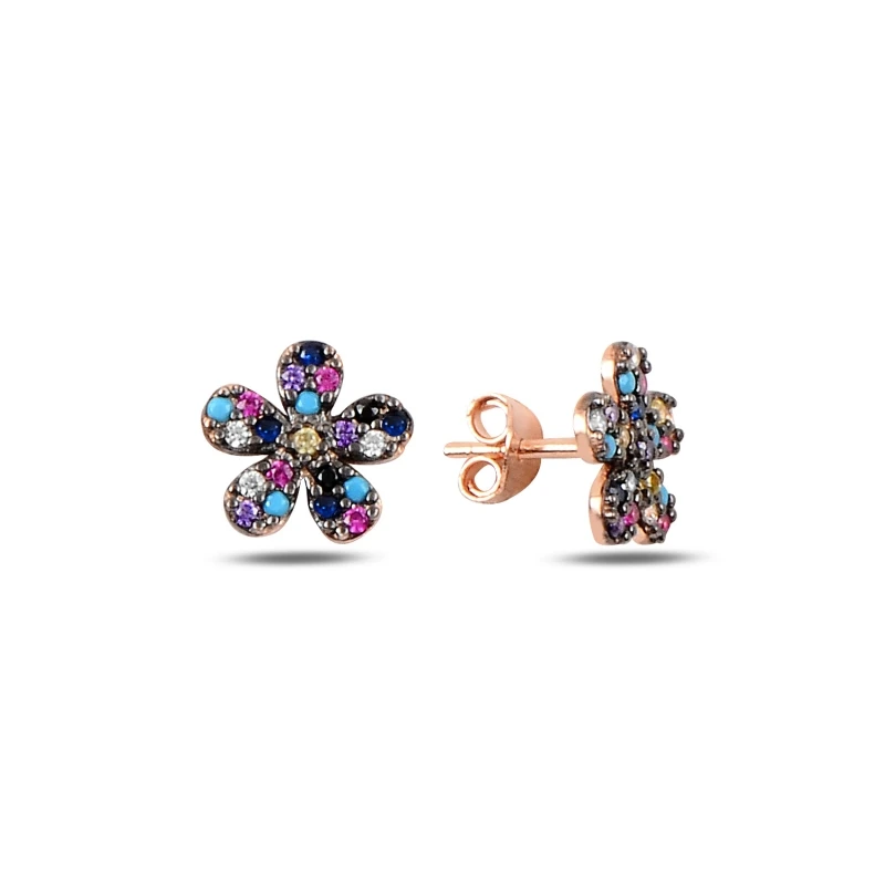 

Armagano Mixed Color Zircon Daisy Earrings