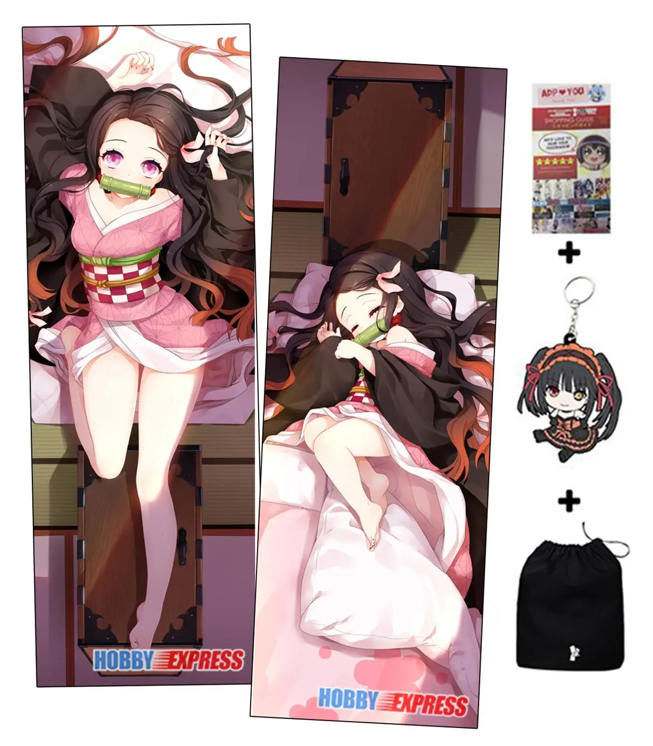 

Hobby Express Nezuko Kamado Kimetsu no Yaiba Dakimakura Japanese Otaku Waifu Hugging Body Pillow Cover ADP19064-1