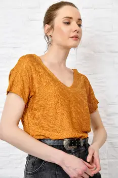 

Trend Alacati Style Women Front Back V Collar Blouse ALC-019-029-HD