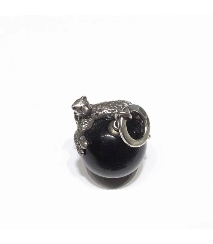 JOHN RASPINI CHARM BOULES Леопардовый Серебряный Оникс 7024