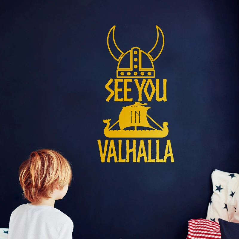 See You In Valhalla Car Decals Kids Boys Room Wall Decor