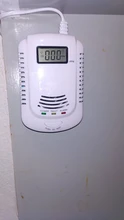 Todo en 1 CO Gas Natural Gas propano metano fuga Sensor Detector con voz pronta pantalla LED enchufe de la UE del sistema de alarma para la casa