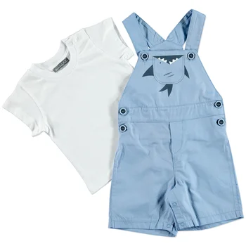 

ebebek Bambaki Summer Baby Boy Funny Poplin Dungarees 2 pcs