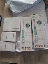 Seago-cepillo de dientes eléctrico para niños, boquillas de repuesto con recordatorio inteligente, luz LED, suministro de batería, Sónico, 3 años +