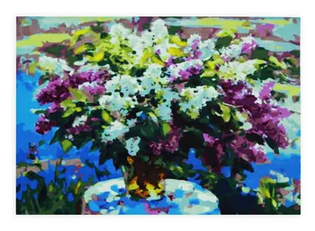 

Painting by numbers on canvas 40x50 cm "lush bouquet in a vase" Red Cat q1128