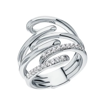 

Silver ring with cubic zirconia sunlight sample 925