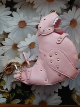 Diseño de dinosaurio con remaches para mujer, bolsos de mano con cadena para hombro, bandolera pequeña de diseñador, bolso de mano de piel sintética