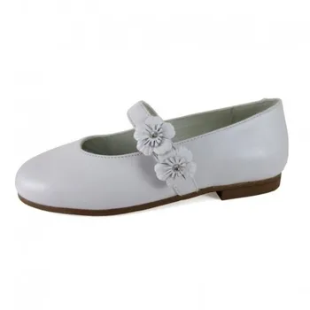 

Communion shoes for girl in white leather of D'Bebé High Collection