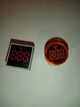 Mini voltímetro Digital redondo de 22mm, medidor de voltaje de CA 12-500V, Monitor de potencia, indicador LED, lámpara piloto, bricolaje