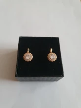 Pendientes de lujo con hebilla de circonia cúbica para mujer, aretes de Color blanco, oro rosa, 2020