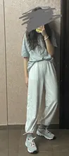 Wide Leg-Trousers Tracksuit-Pants Joggers Grey Women Clothing Y2k High-Waist Korean Fashion