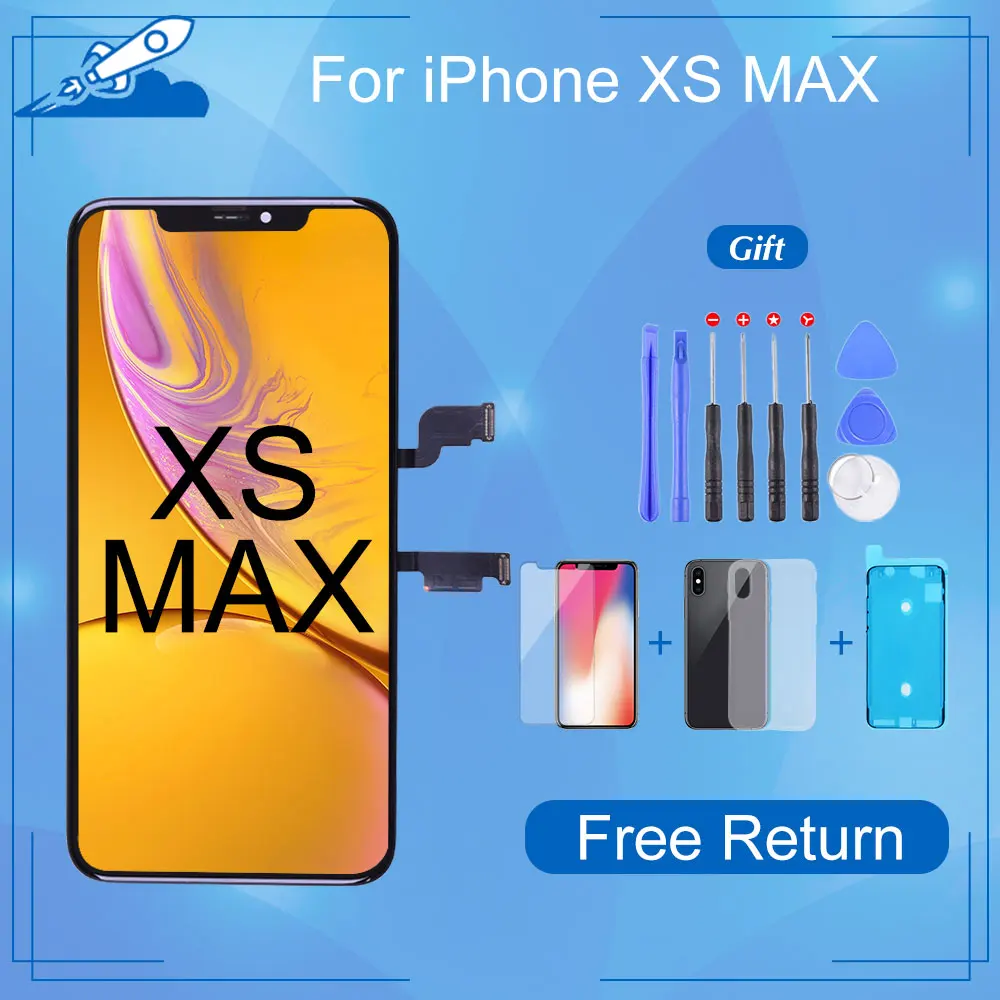 Сенсорный ЖК-экран класса AAA + для iPhone XS MAX с 3D сменным сенсорным экраном без битых