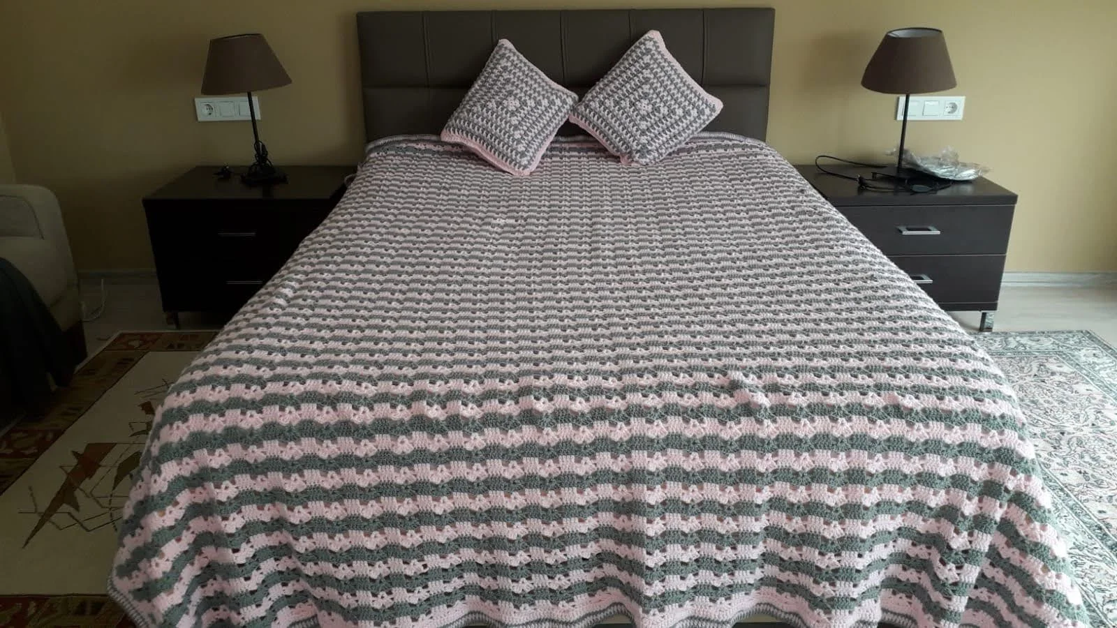 

Hand made bed cover organic cotton