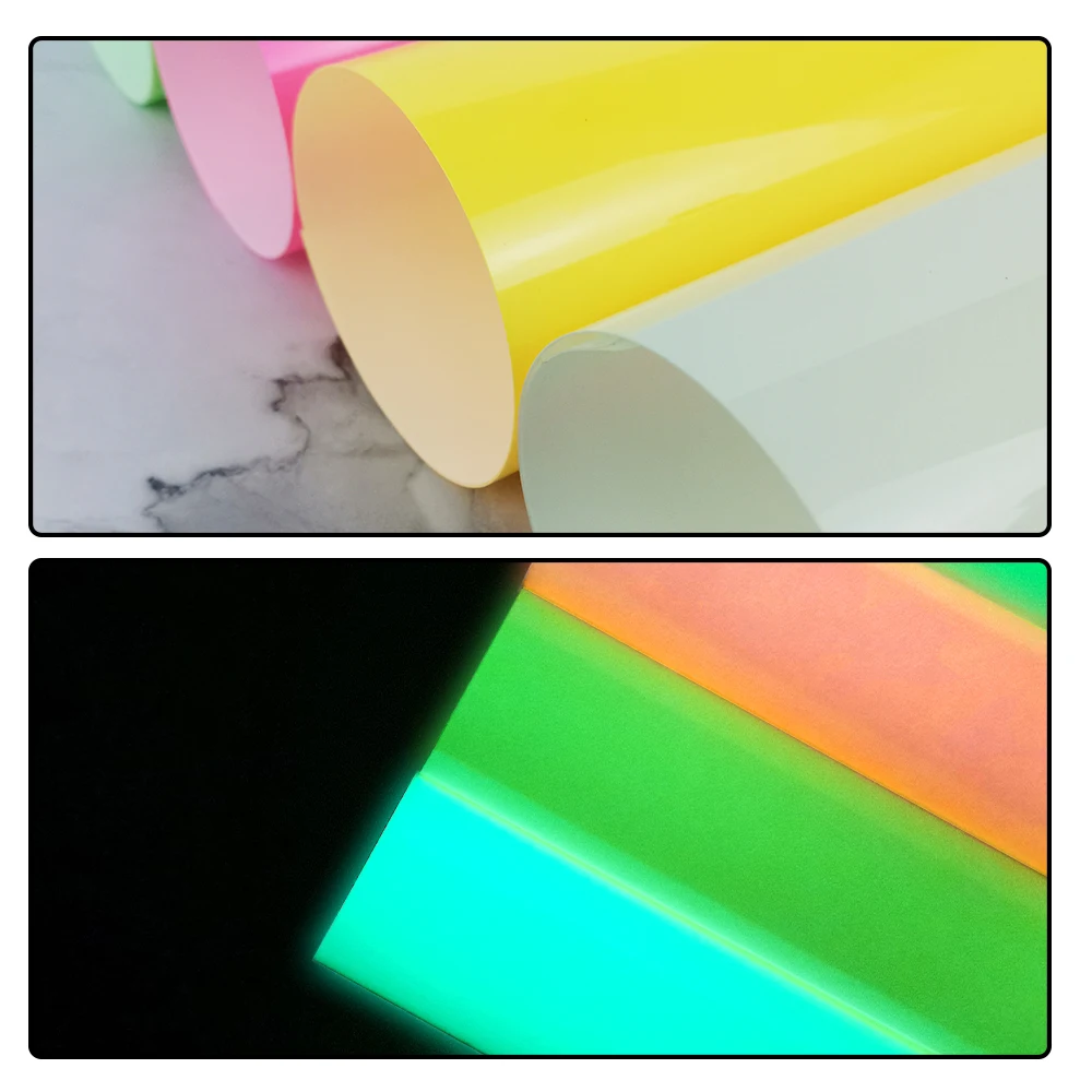 3D Puff HTV Heat Transfer Vinyl Film Glow in The Dark Luminous Iron on  Tshirt Clothing For Cricut Cameo 4 Assorted Colors Sheet - AliExpress