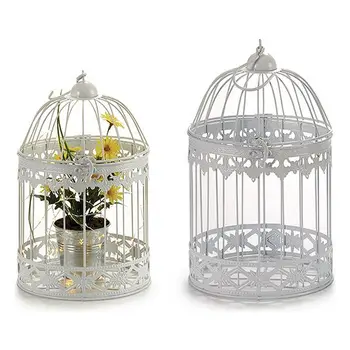 

Cage Gift Decor White Metal (19 x 30 x 19 cm)