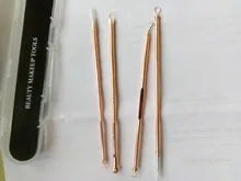 Removedor de espinillas y nariz con acné, utensilio para quitar espinillas y comedones, aguja para quitar acné, acero inoxidable
