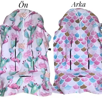 

Cotton The Workshop Muslin Baby Auto Seat Cover Flamingo-stamps