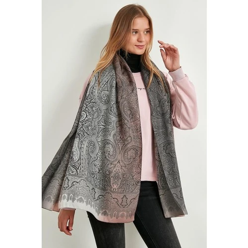 Etro chal con estampado rosa y flecos para mujer, bufanda de para niña, otoño e invierno, grueso y cálido, 2020|Bufandas mujer| - AliExpress