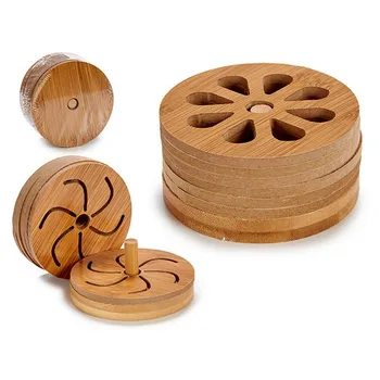 

Coasters (6 Pieces) (9 x 9 x 0,5 cm) Bamboo