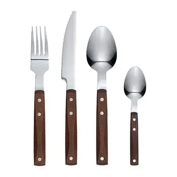 

Rustik 24-Cutlery Set Pieces Dark Brown