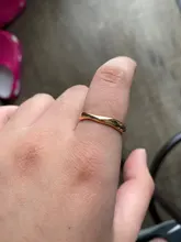 Anillo abierto de 100% Plata de Ley 925 para mujer, diseño de onda Irregular minimalista, joyería de Color dorado, bisutería de cumpleaños