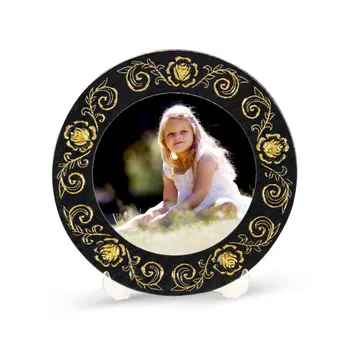 

Personalized Gold Color Rose Pattern 24 cm. Plate