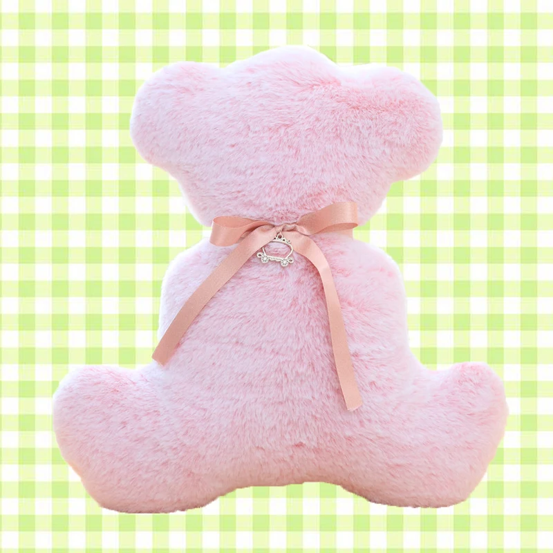 

New Arrival Cartoon Animals Stuffed Toy Plush Soft Back View Bear Pillow Cushion Solid Soft Teddy Bear Plush Toys For Kids Birthday Xmas Gifts Holiday Home Sofa Decor 36*35cm