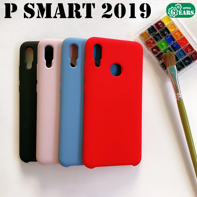 Жидкий силиконовый чехол для Huawei P smart 2019 мягкий защитный высококачественные