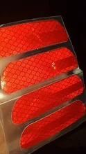 4 Uds coche pegatinas reflectantes para coche Rueda de la puerta de pegatina para cejas Etiqueta de marca de seguridad tiras reflectantes advertencia cinta pegatinas reflectantes