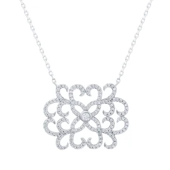 

Silver necklace with cubic zirconium sunlight sample 925