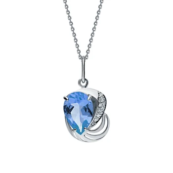 

Silver Pendant with Topaz and cubic zirconia sunlight