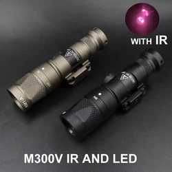 Tactical Light M300V IR Lighting & LED White Scout Flashlight w/ Remote Pressure Switch for Hunting Picatinny Rail