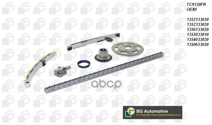 Комплект Цепи Грм Toyota, Mini: 1.4d 1nd-Tv 04-(Full) Bga арт. TC9120FK