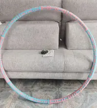 6 piezas de acero inoxidable desmontable deporte aros mujeres Aro gimnasio de entrenamiento físico en masaje cintura anillo de pérdida de peso Circulo de Yoga