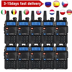 Baofeng – walkie talkie Portable 8W UV 5R, double bande, Radio CB uv 5r FM, émetteur récepteur Radio bidirectionnel, 10 unités 